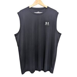 Under Armour Sleeveless Black Moisture Wicking Muscle Tank Top Men Size XXL Gym